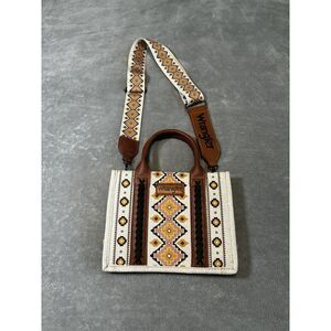 Wrangler Cross Body Mini Canvas Tote Southwestern Aztec Removable Strap